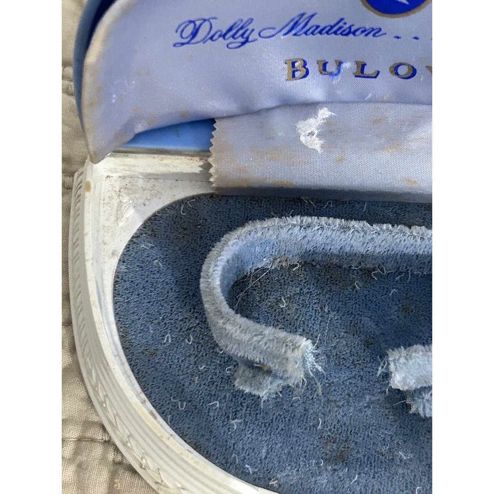 Bulova Resin Dolly Madison White And Blue Collection Box Box Only - Picture 12 of 13